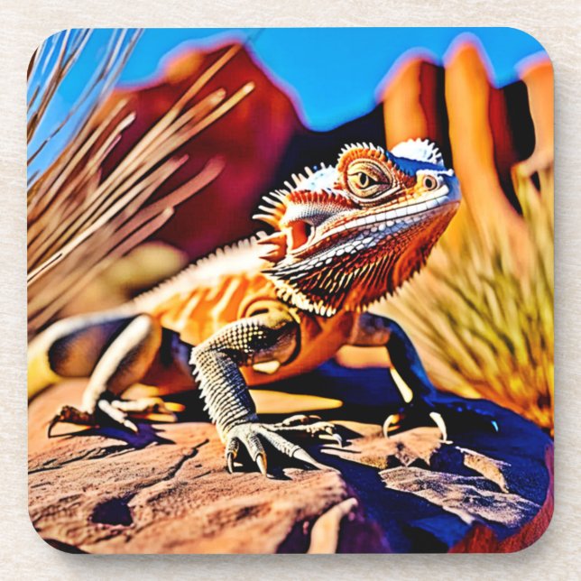 Posavasos Dragón con barba del desierto (Frente)