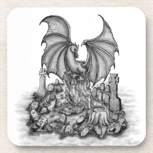 Posavasos Dragón con zombi