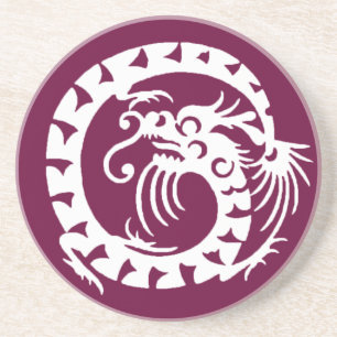 Posavasos DRAGÓN DE APERITIVOS, morado y blanco