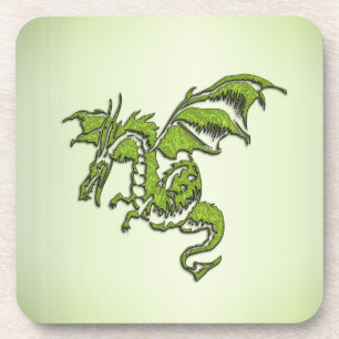 Posavasos Dragón de la lucha verde