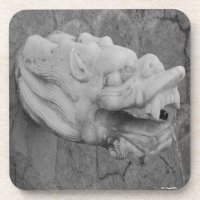 Dragon Fountain Cork Coaster