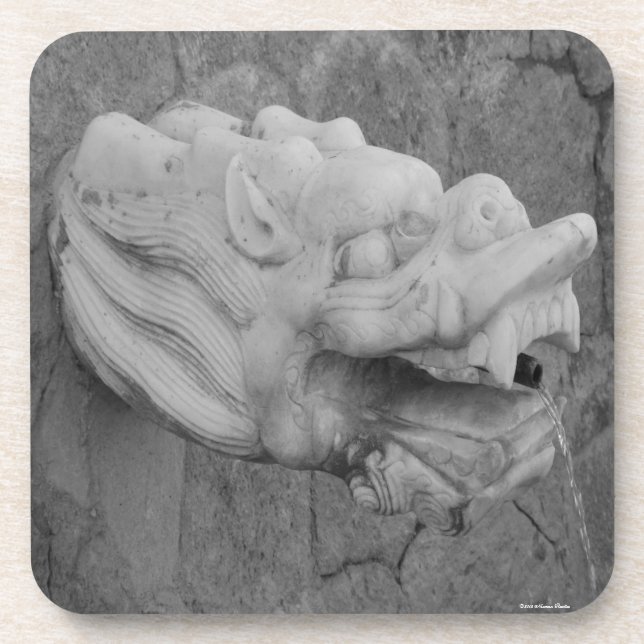 Posavasos Dragon Fountain Cork Coaster (Frente)