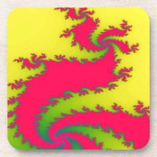 Posavasos Dragon Fractal Coaster de Año Nuevo chino