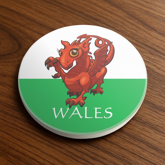 Posavasos Dragón lindo Gales Gales Personalizado Dragón rojo (Subido por el creador)