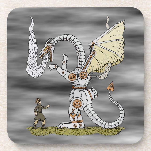 Posavasos Dragón mecánico (Frente)