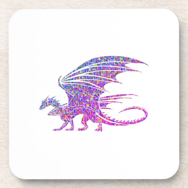 Posavasos Dragón mosaico asombroso (Frente)
