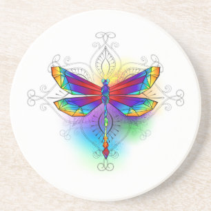Posavasos Dragón poligonal arcoiris