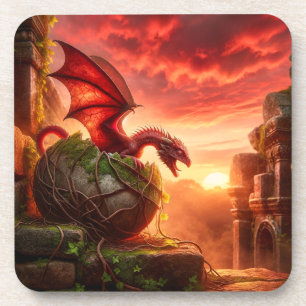 Posavasos Dragón Rojo