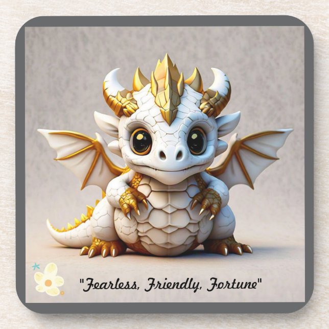 Posavasos "Dragon Skull Ilustracion" (Frente)