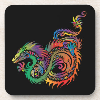 Posavasos Dragón tribal colorido