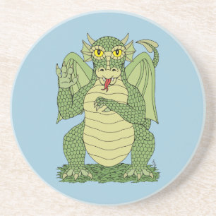 Posavasos Dragón verde lindo