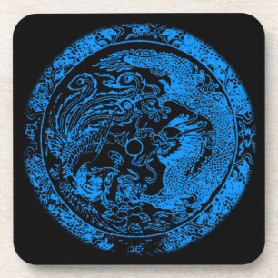 Posavasos Dragon y Phoenix Cork Coaster