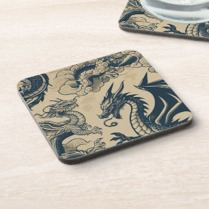 Posavasos Dragones de fantasía antigüados