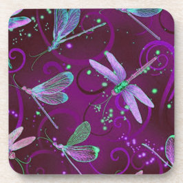Posavasos Dragonflies Purple Dreams Set de 6