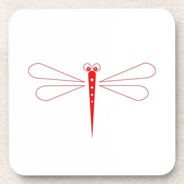 Posavasos Dragonfly - Astras de plástico duro - conjunto de  (Frente)