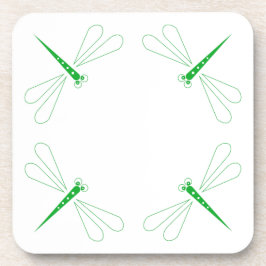 Posavasos Dragonfly - Cáscaras blancas de plástico duro - co