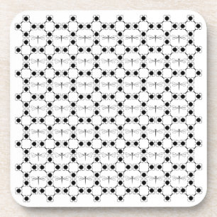 Posavasos Dragonfly - Cáscaras blancas de plástico duro - co