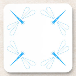 Posavasos Dragonfly - Cáscaras blancas de plástico duro - co