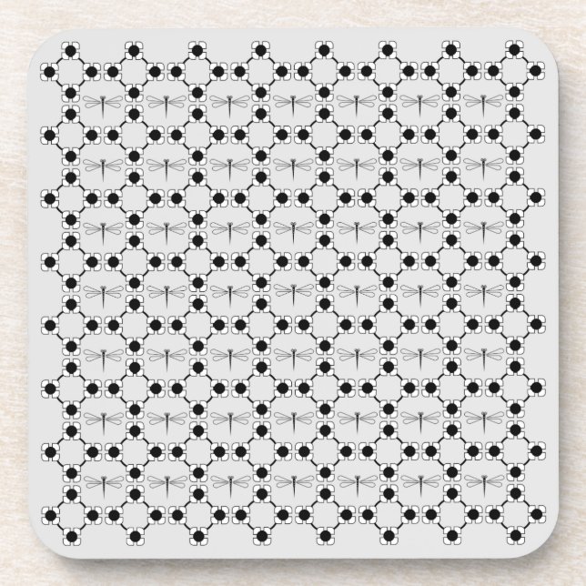 Posavasos Dragonfly - Cáscaras de plástico duro gris - conju (Frente)