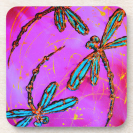 Posavasos Dragonfly Flit Electric Pink