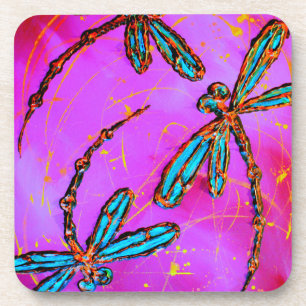 Posavasos Dragonfly Flit Electric Pink