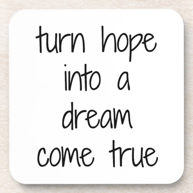 Posavasos Dream Come True Hard Plastic Coaster (Frente)