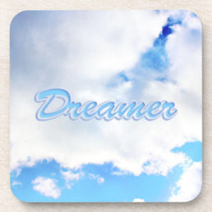 Posavasos Dreamer puffy nubes blancas y cielo azul