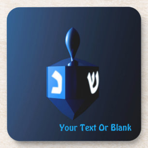 Posavasos Dreidel azul brillante