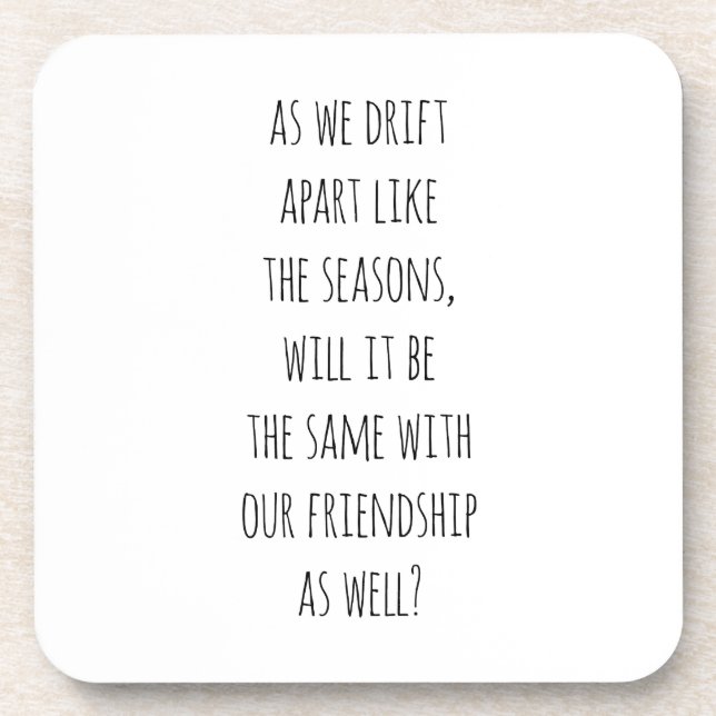 Posavasos Drift Apart Hard Plastic Coaster (Frente)