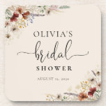 Posavasos Ducha de novias Boho Tiny Wildflower<br><div class="desc">Baterapia de bebidas Boho Tiny Wildflower Bridal Shower. Esta elegante y elegante ducha de matrimonio presenta la preciosa acuarela Boho Tiny Wildflower pintada a mano. Encontrar elementos coincidentes en la colección Boho Tiny Wildflower.</div>