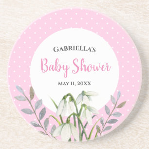 Posavasos Ducha para el Bebe Gotitas Blancas de Nieve Lunare