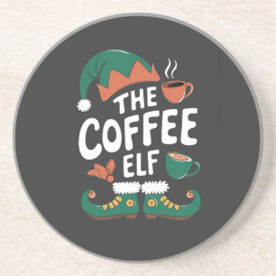 Posavasos Duende del café Navidad Divertido Cafeína Amantes 