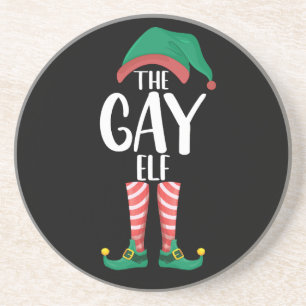 Posavasos Duende Gay LGTBQ Fiesta de Navidad Familiar