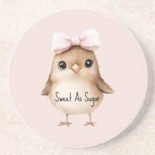 Posavasos Dulce Como Pájaro De Lazo Rosa Azúcar