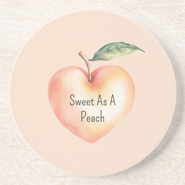 Posavasos Dulce como un corazón de melocotón (Frente)
