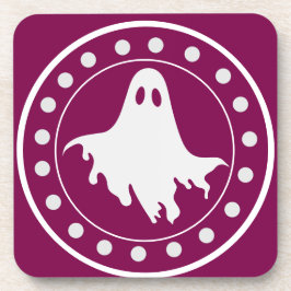 Posavasos Dulce Fantasma Espeluznante de Halloween Naranja y