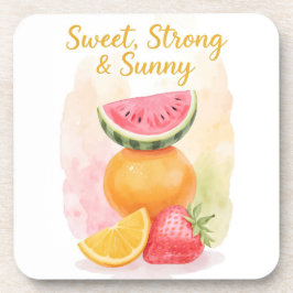 Posavasos Dulce, fuerte y soleado - Fruta acuática