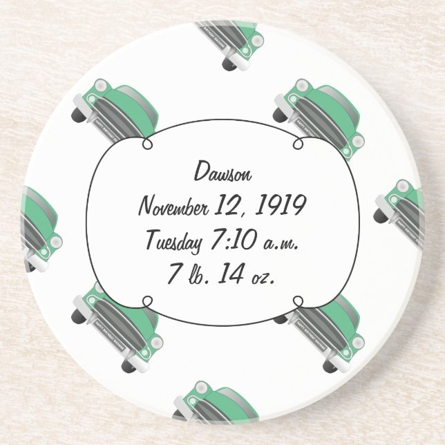 Posavasos Dulce Green Retro Car Baby Gifts (Frente)