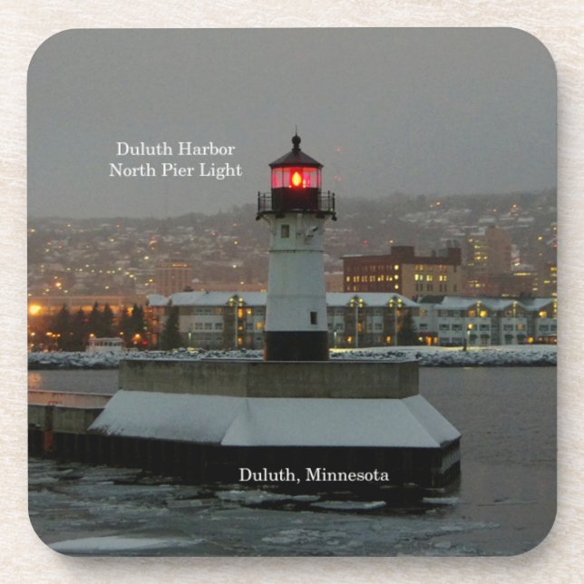 Posavasos Duluth Harbour North Pier Light 6 tiras de plástic (Frente)