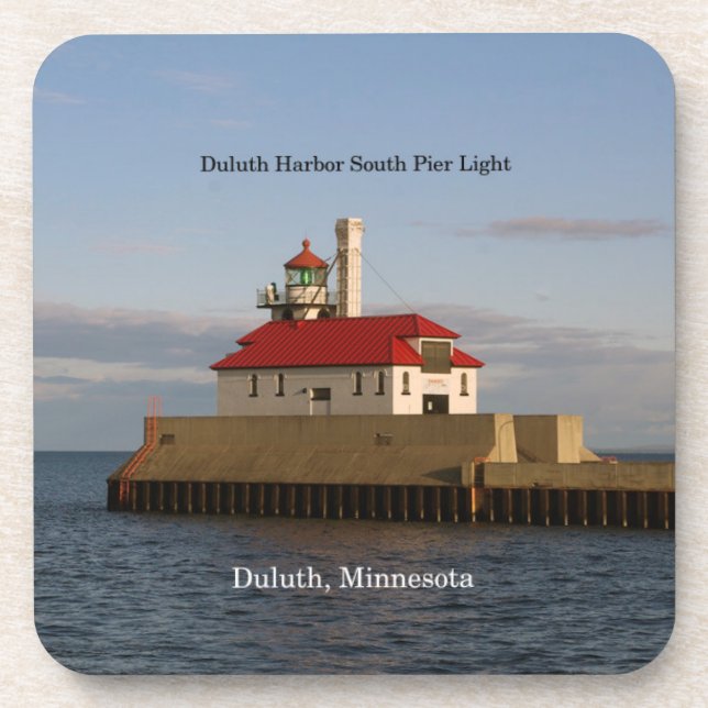 Posavasos Duluth Harbour South Pier Light 6 tiras de plástic (Frente)