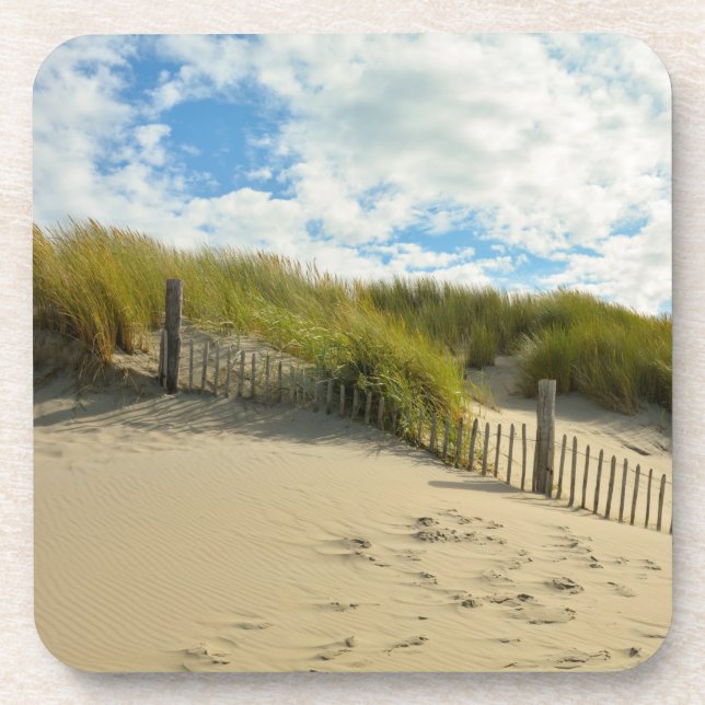 Posavasos Dunas de arena con valla de madera (Frente)