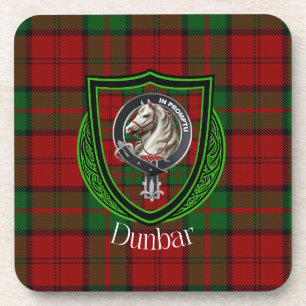 Posavasos Dunbar Scottish Clan Tartán y Escudo