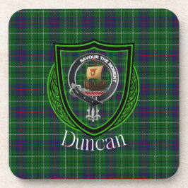Posavasos Duncan Scottish Clan Tartán y Escudo