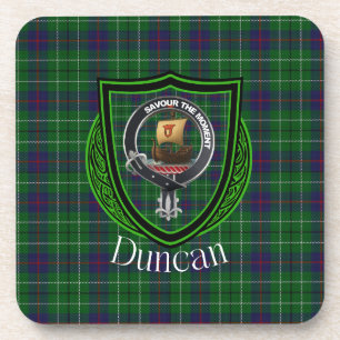 Posavasos Duncan Scottish Clan Tartán y Escudo