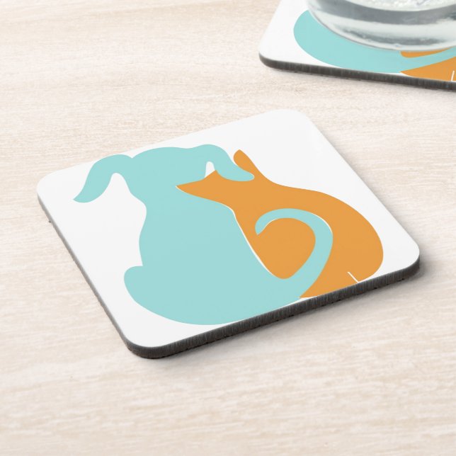 Posavasos duro de plástico Amante de los perros (Lado Izquierdo)