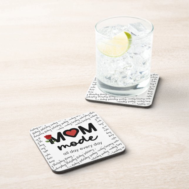 Posavasos duro de plástico Modo Mamá Todo el Día T (Lado Derecho)