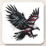 Posavasos Eagle Shadow – Abstract Patriotic Silhouette Art<br><div class="desc">A powerful blend of symbolism and art. This abstract eagle silhouette carries fragments of the American flag within its wings,  evoking strength and resilience. Designed in a shadowy,  minimalistic style with no background,  it’s perfect for unique 4th of July t-shirts,  posters,  or statement gifts.</div>
