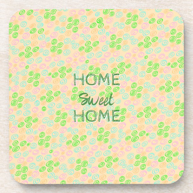 Posavasos Earth Tone Swirl Pattern (Frente)