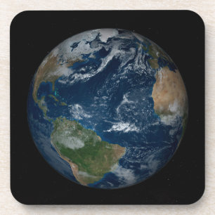 Posavasos Earth With Clouds And Sea Ice