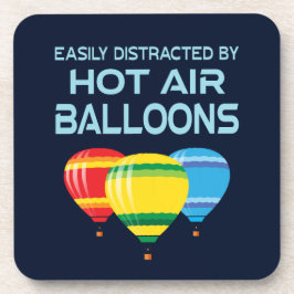 Posavasos Easily Distracted By Hot Air Balloons Ballooning